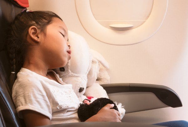 Child Asleep on Airplane