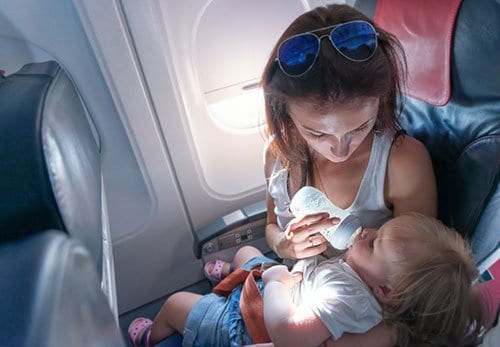 Feeding Baby on Airplane