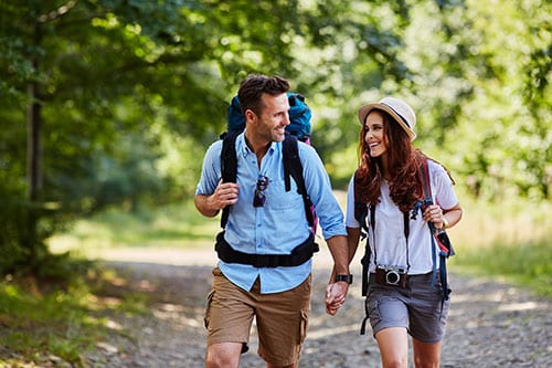 Couple hiking