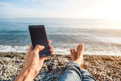 Cell Phone at Beach