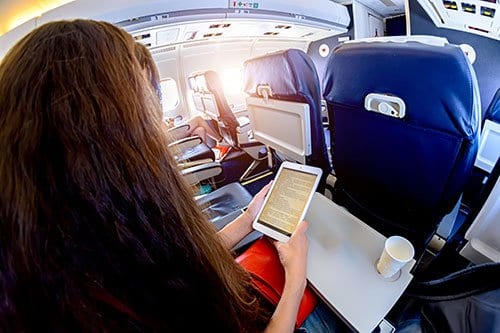 Woman on Airplane