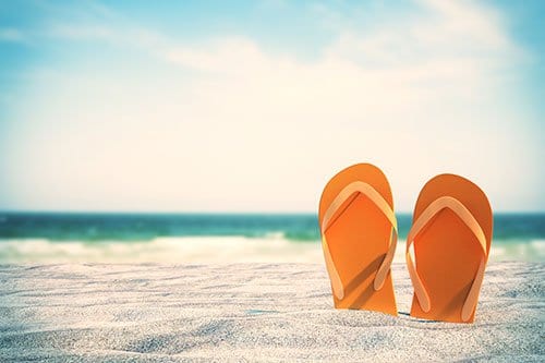 Sandals on Beach