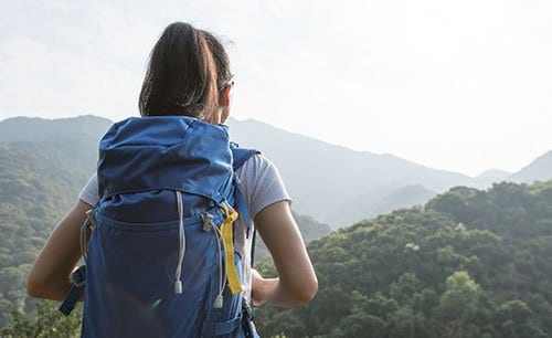 Woman with Backpack