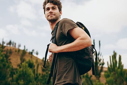 Man with Backpack