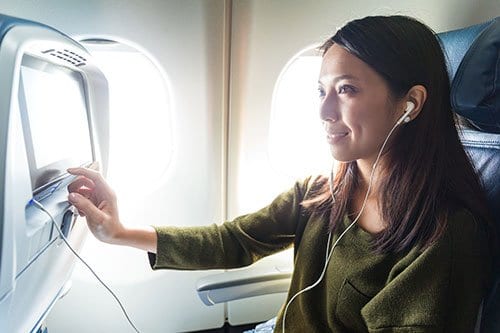 Woman on Airplane